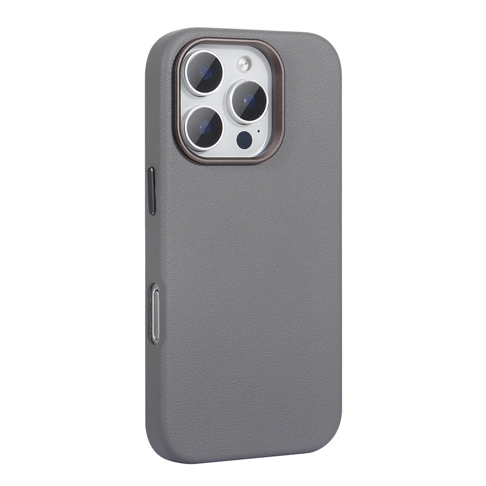 Apple iPhone 16 Pro Case M-safe Charging Function PU Leather Zore Adora Cover Black