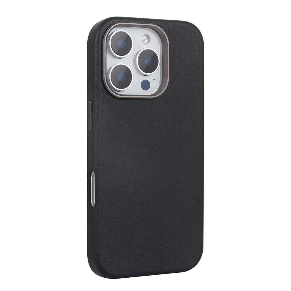 Apple iPhone 16 Pro Case M-safe Charging Function PU Leather Zore Adora Cover Desert Titanium