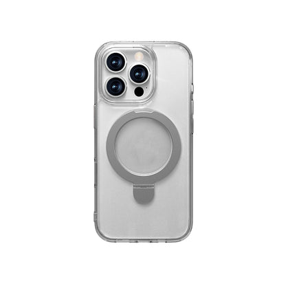 Apple iPhone 16 Pro Kılıf M-safe Şarj Özellikli Raptic Air Stand Serisi Buzlu Transparan Tasarımlı Standlı Kapak Şeffaf