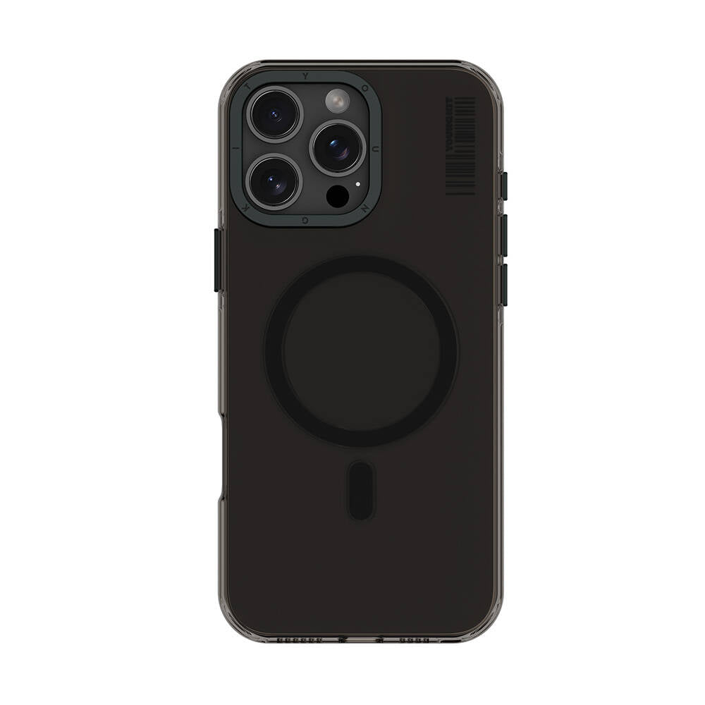 Apple iPhone 16 Pro Case M-safe Charging Transparent Youngkit Crystal Shield Series Cover Black 