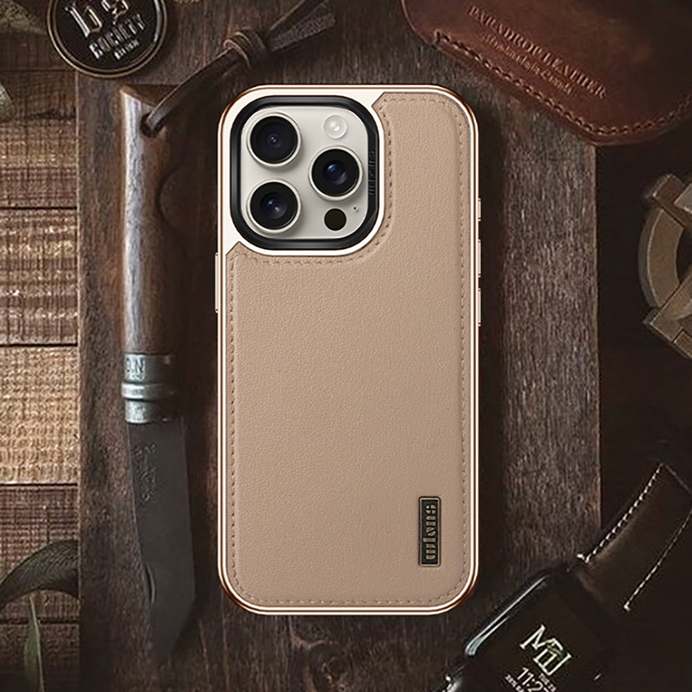 Apple iPhone 16 Pro Kılıf M-safe Şarj Özellikli Standlı Leto Kapak Gold