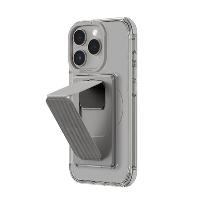 Apple iPhone 16 Pro Kılıf M-safe Şarj Özellikli Standlı Set Amazingthing Omni Adventure Serisi Kapak Gri