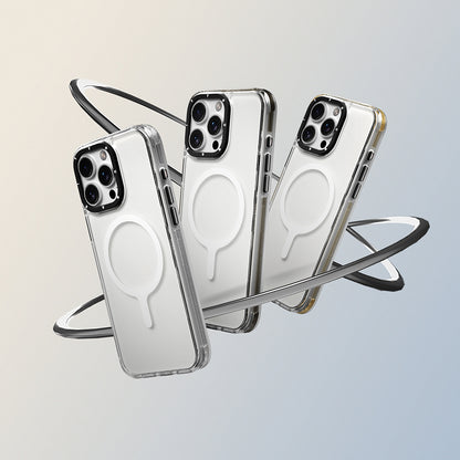 Apple iPhone 16 Pro Kılıf M-safe Şarj Özellikli YoungKit Crystal Color Serisi Kapak Sarı