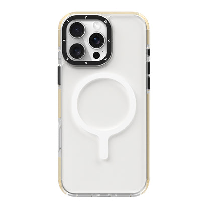 Apple iPhone 16 Pro Kılıf M-safe Şarj Özellikli YoungKit Crystal Color Serisi Kapak Gri