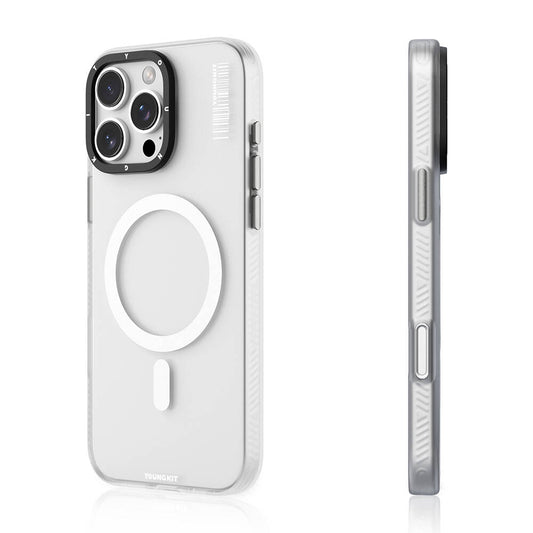 Apple iPhone 16 Pro Case M-safe Charging Feature Youngkit Hidden Sand Series Cover White 