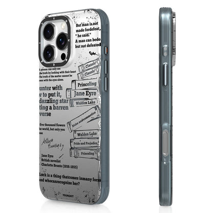 Apple iPhone 16 Pro Kılıf M-safe Şarj Özellikli Youngkit Literary Serisi Classic Kapak Gri