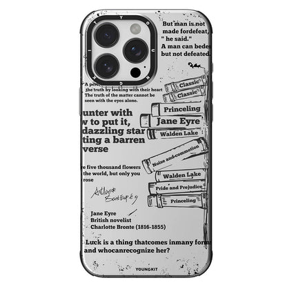 Apple iPhone 16 Pro Kılıf M-safe Şarj Özellikli Youngkit Literary Serisi Classic Kapak Gri