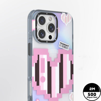 Apple iPhone 16 Pro Kılıf M-safe Şarj Özellikli Youngkit Love Serisi Kapak Yeşil