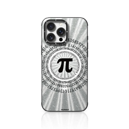 Apple iPhone 16 Pro Kılıf M-safe Şarj Özellikli Youngkit Mathematical Serisi Kapak Gri