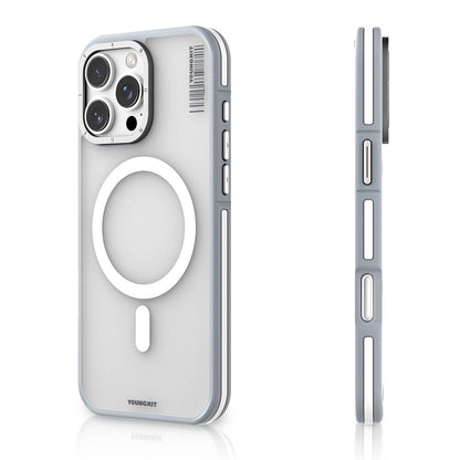 Apple iPhone 16 Pro Kılıf M-safe Şarj Özellikli Youngkit Rock Sand Serisi Kapak Siyah