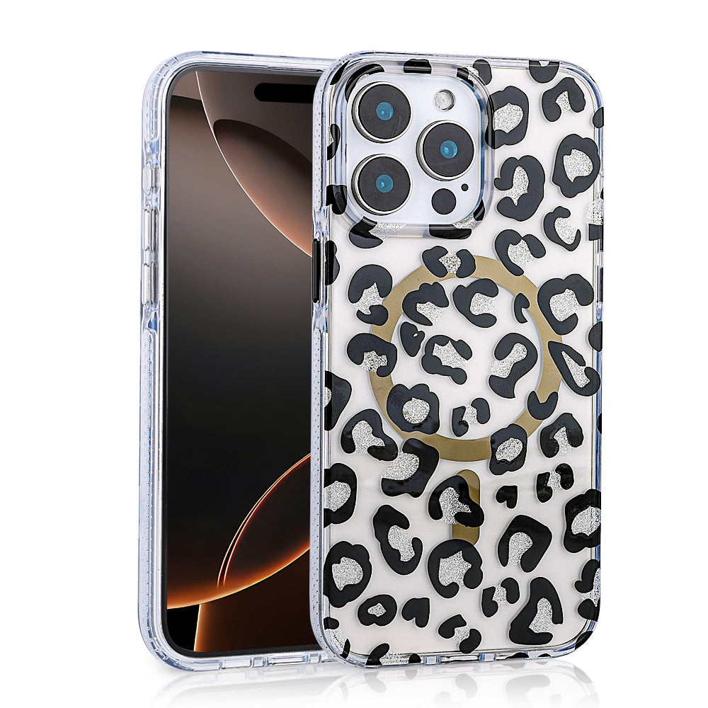 Apple iPhone 16 Pro Case Zore Jago Cover with M-Safe Charging Feature Black-Brown 