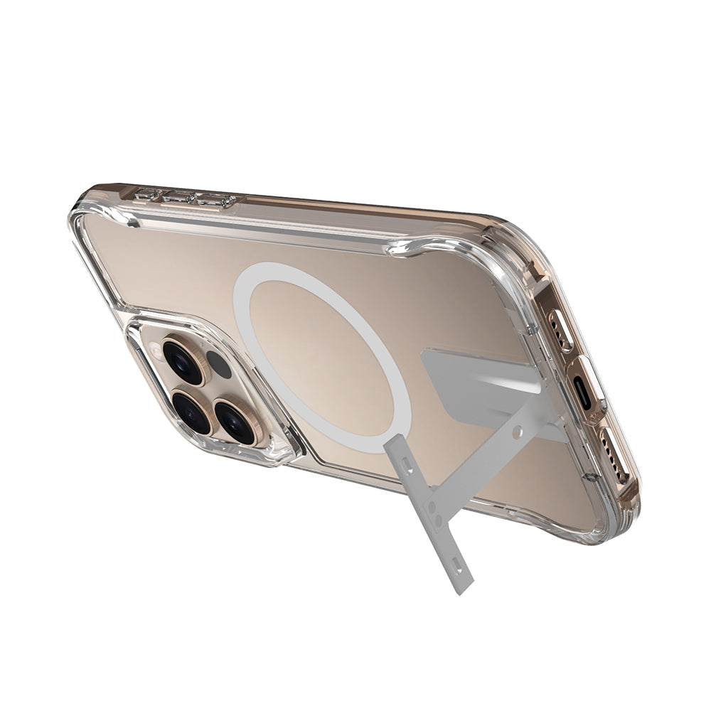 Apple iPhone 16 Pro Case M-safe Charging Feature Zore T-Max Stand Cover Transparent