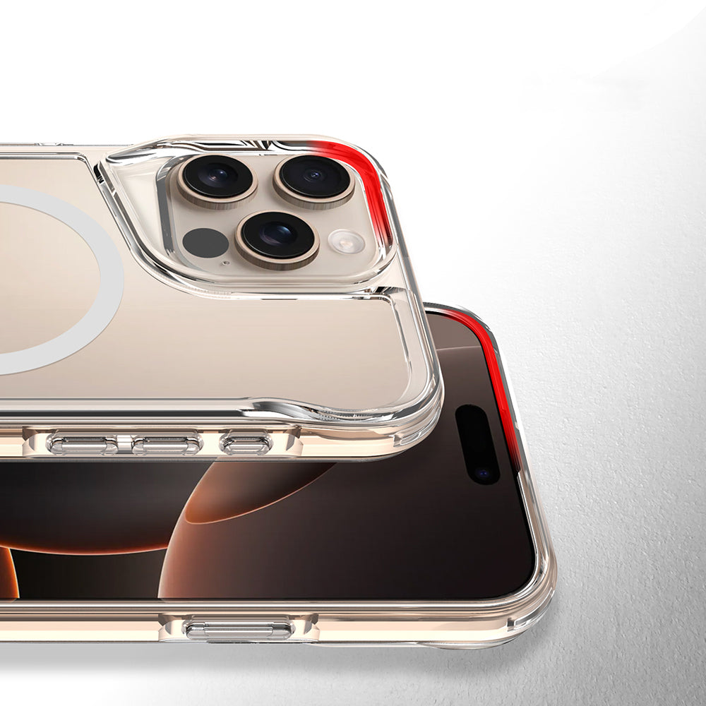 Apple iPhone 16 Pro Case M-safe Charging Feature Zore T-Max Stand Cover Transparent