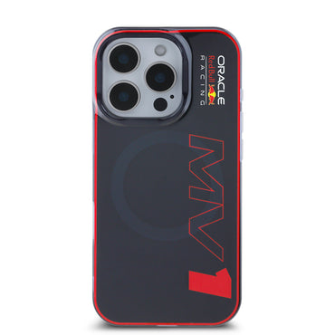 Apple iPhone 16 Pro Kılıf Redbull Orjinal Lisanslı M-safe Şarj Özellikli Çift Katmanlı Sert PC Büyük Boy MV Kapak Lacivert