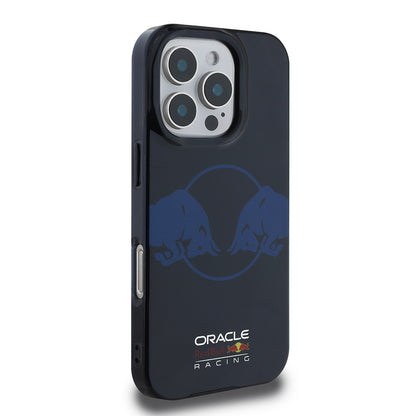 Apple iPhone 16 Pro Kılıf Redbull Orjinal Lisanslı M-safe Şarj Özellikli IML Çift Boğa Baskılı Sert PC  Kapak Lacivert