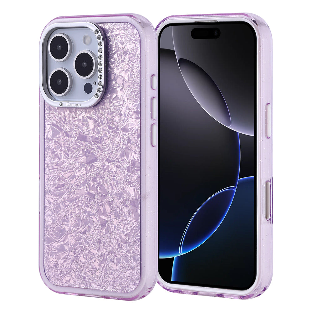 Apple iPhone 16 Pro Case Stone Design Zore Door Cover Lilac 