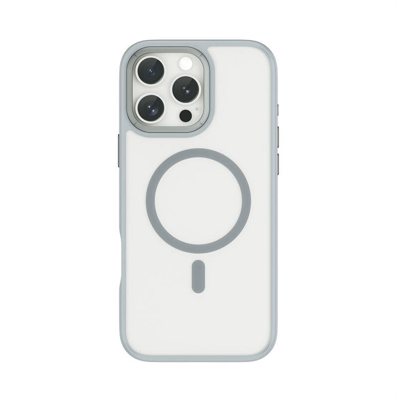 Apple iPhone 16 Pro Case Wiwu FGG-012 ArmorPro Series M-safe Charging Feature Fingerprint-Proof Case Gray 