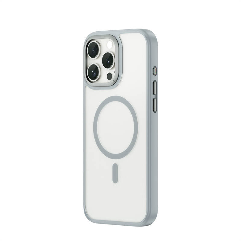 Apple iPhone 16 Pro Case Wiwu FGG-012 ArmorPro Series M-safe Charging Feature Fingerprint-Proof Case Gray 
