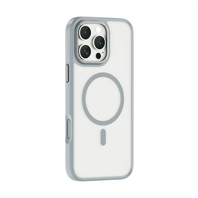 Apple iPhone 16 Pro Case Wiwu FGG-012 ArmorPro Series M-safe Charging Feature Fingerprint-Proof Case Gray 
