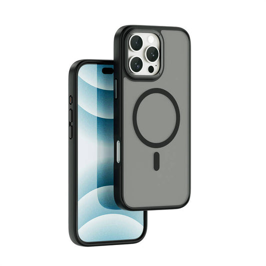 Apple iPhone 16 Pro Case Wiwu FGG-012 ArmorPro Series M-safe Charging Feature Fingerprint-Proof Case Black 