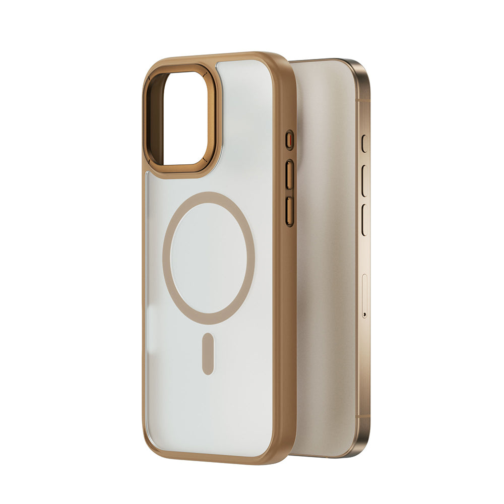 Apple iPhone 16 Pro Case Wiwu FGG-012 ArmorPro Series M-safe Charging Feature Fingerprint-Proof Case Gray 