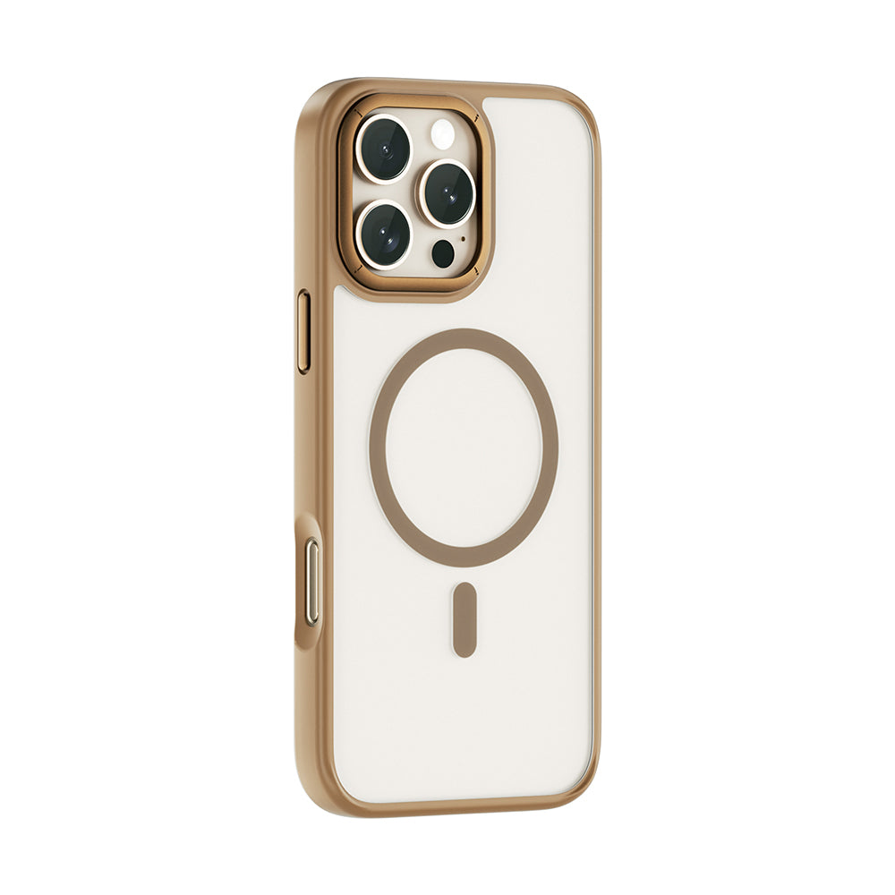Apple iPhone 16 Pro Case Wiwu FGG-012 ArmorPro Series M-safe Charging Feature Fingerprint-Proof Case Gray 