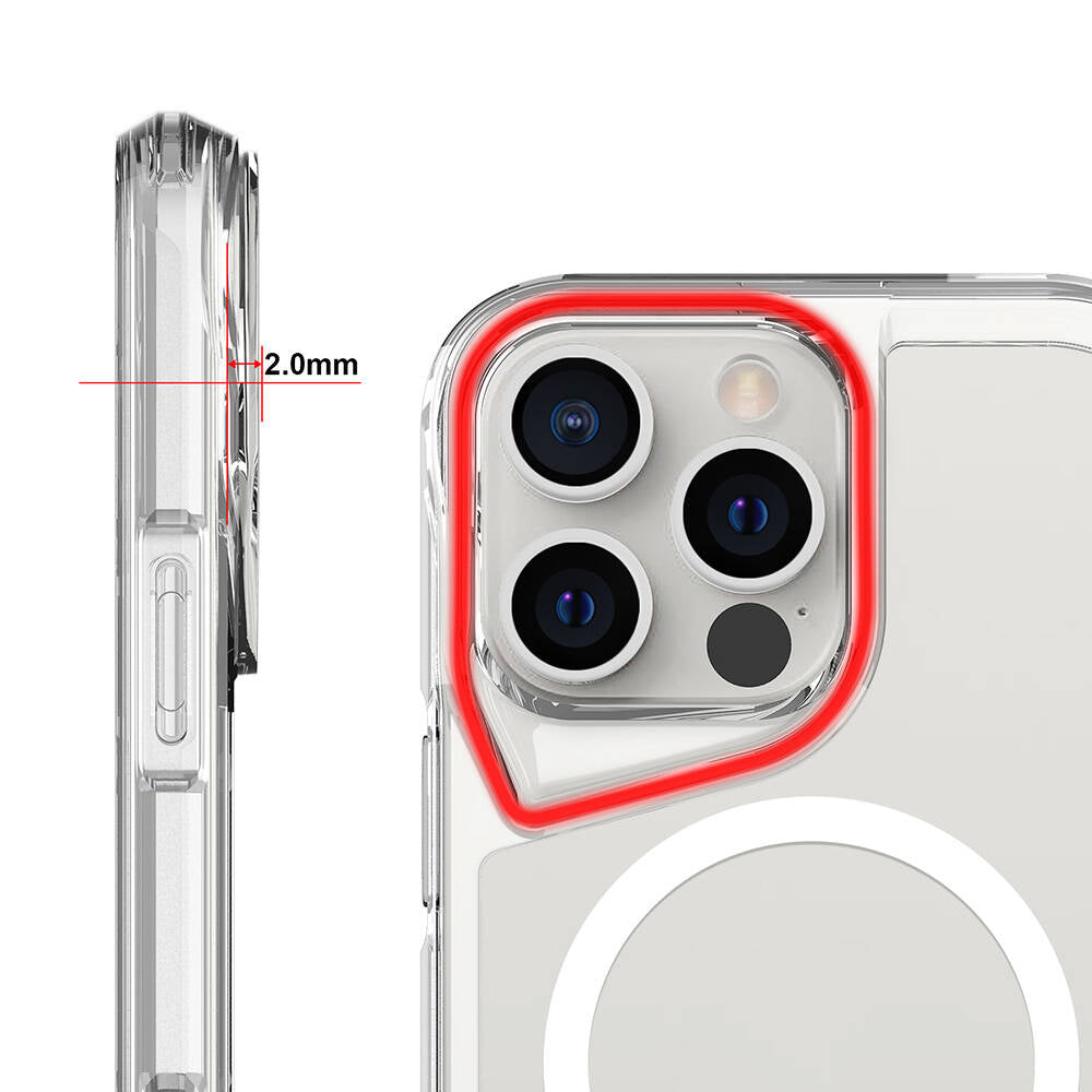 Apple iPhone 16 Pro Case Zore M-safe Charging Feature T-Max M-safe Cover Transparent