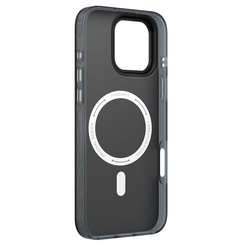 Apple iPhone 16 Pro M-safe Charging Case Matte Color Design Youngkit Original Series Cover Black 
