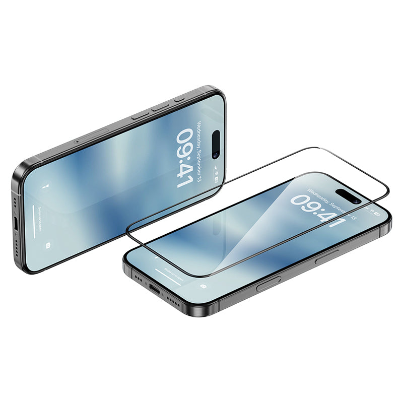 Apple iPhone 16 Pro Max Benks Ultra Shield 0.9mm Çerçeveli 0.3mm Ekran Koruyucu + Kolay Uygulama Aparatlı Siyah