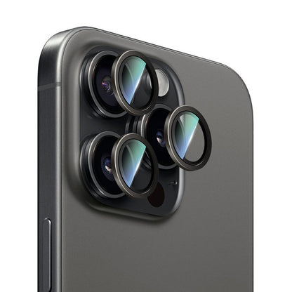 Apple iPhone 16 Pro Max CaseWorld Alloy Serisi Oleofobik Anti Reflective Kamera Lens Koruyucu Gold