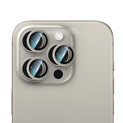 Apple iPhone 16 Pro Max CaseWorld Alloy Serisi Oleofobik Anti Reflective Kamera Lens Koruyucu Gold