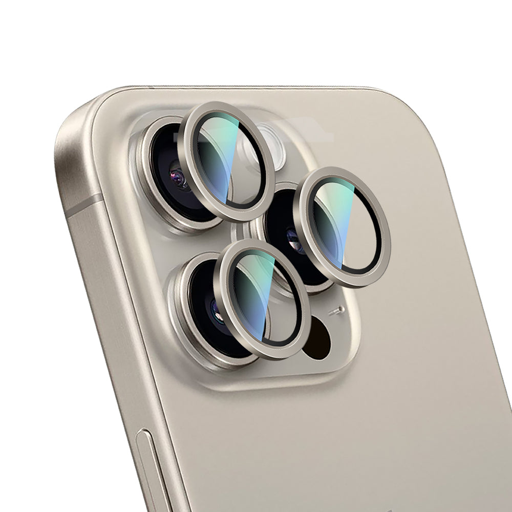 Apple iPhone 16 Pro Max CaseWorld Alloy Serisi Oleofobik Anti Reflective Kamera Lens Koruyucu Siyah