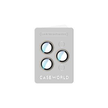 Apple iPhone 16 Pro Max CaseWorld Alloy Serisi Oleofobik Anti Reflective Kamera Lens Koruyucu Gümüş