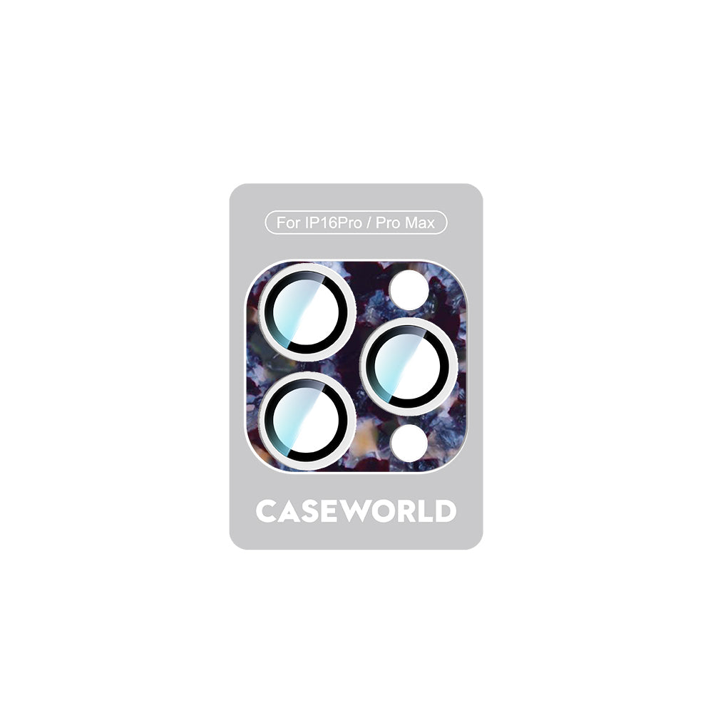Apple iPhone 16 Pro Max CaseWorld Crystal Color Serisi Full Kamera Lens Koruyucu Gri