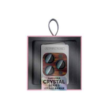 Apple iPhone 16 Pro Max CaseWorld Crystal Color Serisi Full Kamera Lens Koruyucu Kahverengi