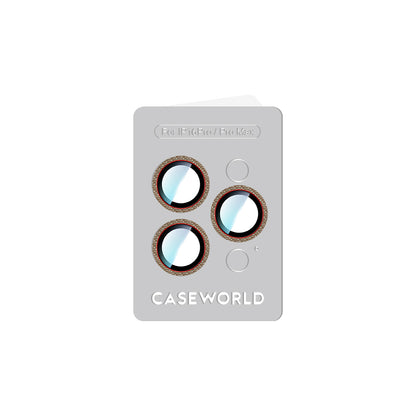 Apple iPhone 16 Pro Max CaseWorld Karbon Fiber Serisi Anti Reflective Ultra Clear Kamera Lens Koruyucu Gold-Kırmızı