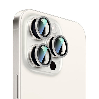 Apple iPhone 16 Pro Max CaseWorld Sapphire Serisi Anti Reflective Lens Koruyucu Gümüş