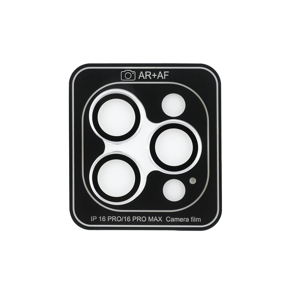 Apple iPhone 16 Pro Max Guess Original Licensed Metal Camera Lens Protector Silver 