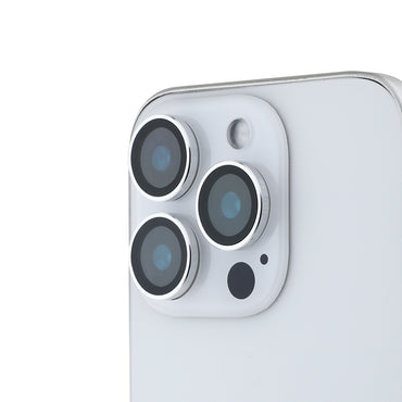 Apple iPhone 16 Pro Max Guess Original Licensed Metal Camera Lens Protector Silver 