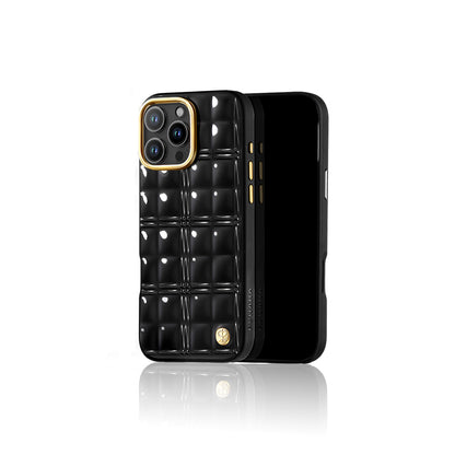 Apple iPhone 16 Pro Max Kılıf Askı Aparatlı Pynana Metal Grid Kapak Siyah
