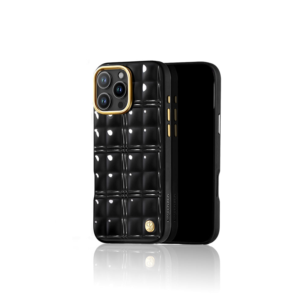 Apple iPhone 16 Pro Max Kılıf Askı Aparatlı Pynana Metal Grid Kapak Pembe