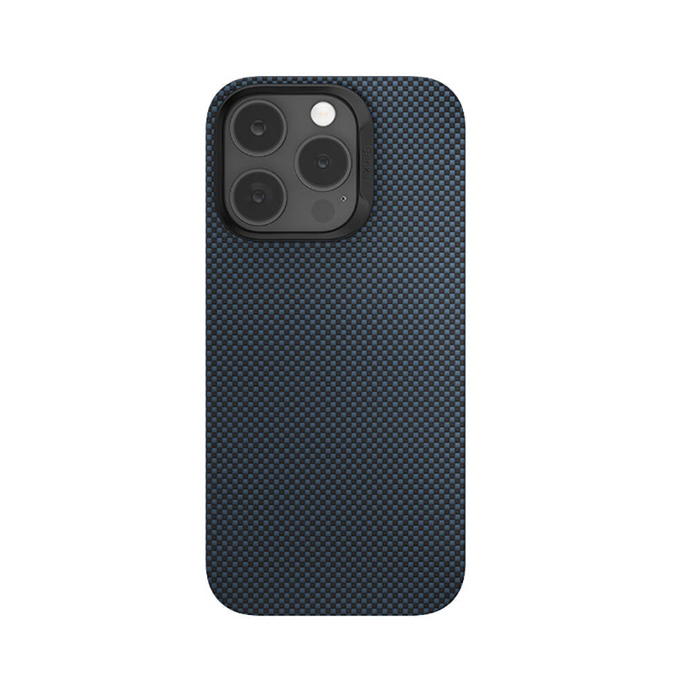 Apple iPhone 16 Pro Max Kılıf M-safe Şarj Özellikli Benks ArmorTint Serisi ArmorAir Kevlar Kapak Mavi