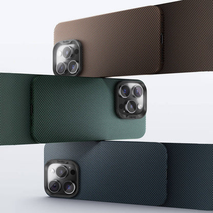 Apple iPhone 16 Pro Max Kılıf M-safe Şarj Özellikli Benks ArmorTint Serisi ArmorAir Kevlar Kapak Yeşil