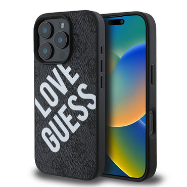Apple iPhone 16 Pro Max Case Guess Original Licensed Big Love Guess Cover Brown
