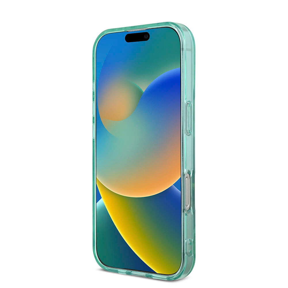 Apple iPhone 16 Pro Max Case Guess Original Licensed M-safe Charging Feature IML Printed Jungle Ring Cover Green