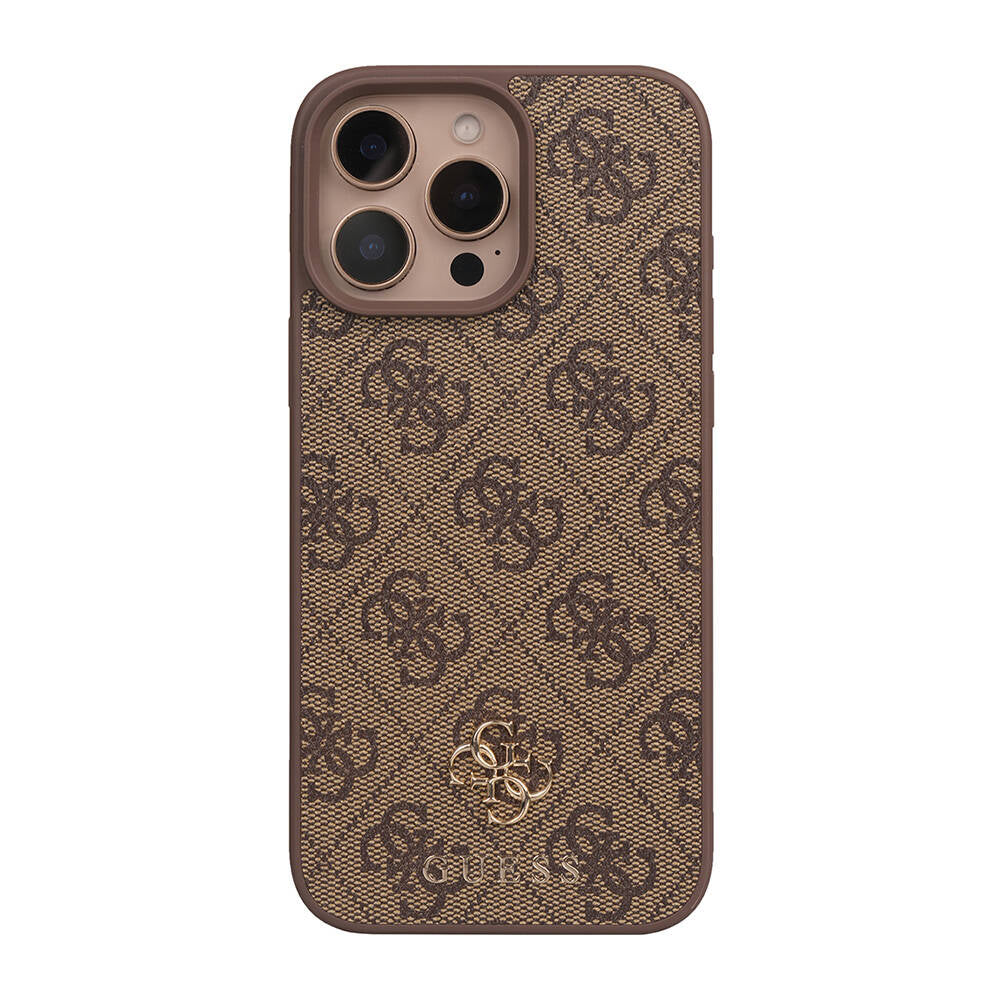 Apple iPhone 16 Pro Max Case Guess Original Licensed M-safe Charging Feature Small 4G Classic Cover Black