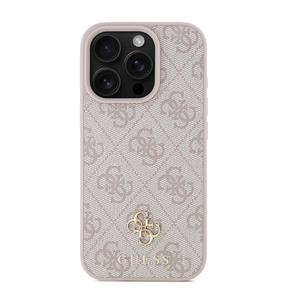 Apple iPhone 16 Pro Max Case Guess Original Licensed M-safe Charging Feature Small 4G Classic Cover Black