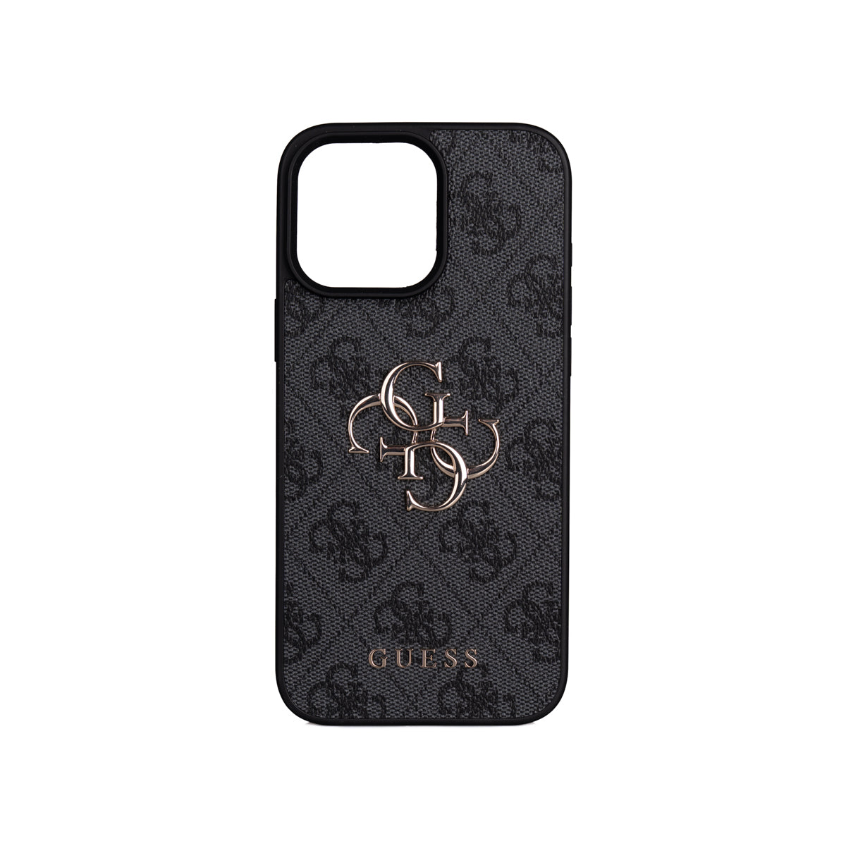 Apple iPhone 16 Pro Max Case Guess Original Licensed PU Leather 4G Large Metal Logo Crossbody Strap Cover Brown
