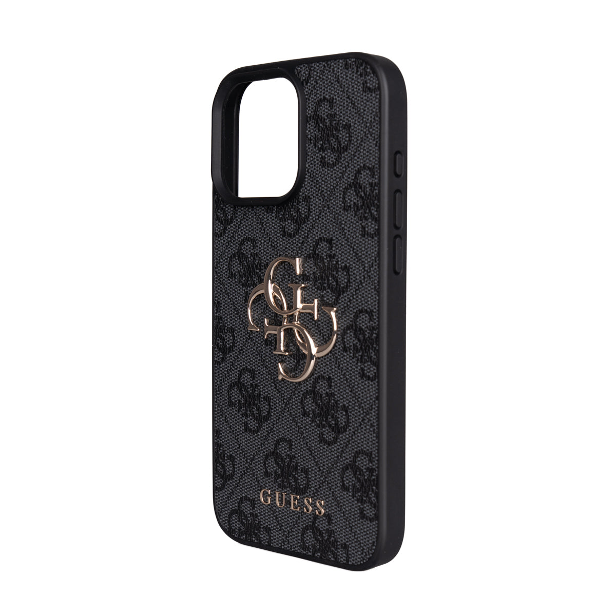Apple iPhone 16 Pro Max Case Guess Original Licensed PU Leather 4G Large Metal Logo Crossbody Strap Cover Brown