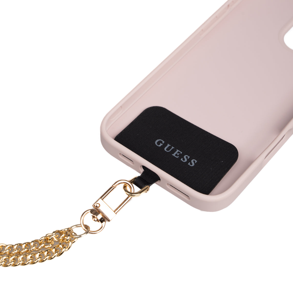 Apple iPhone 16 Pro Max Kılıf Guess Orjinal Lisanslı PU Deri 4G Büyük Metal Logolu Çapraz Vücut Askılı Kapak Pembe